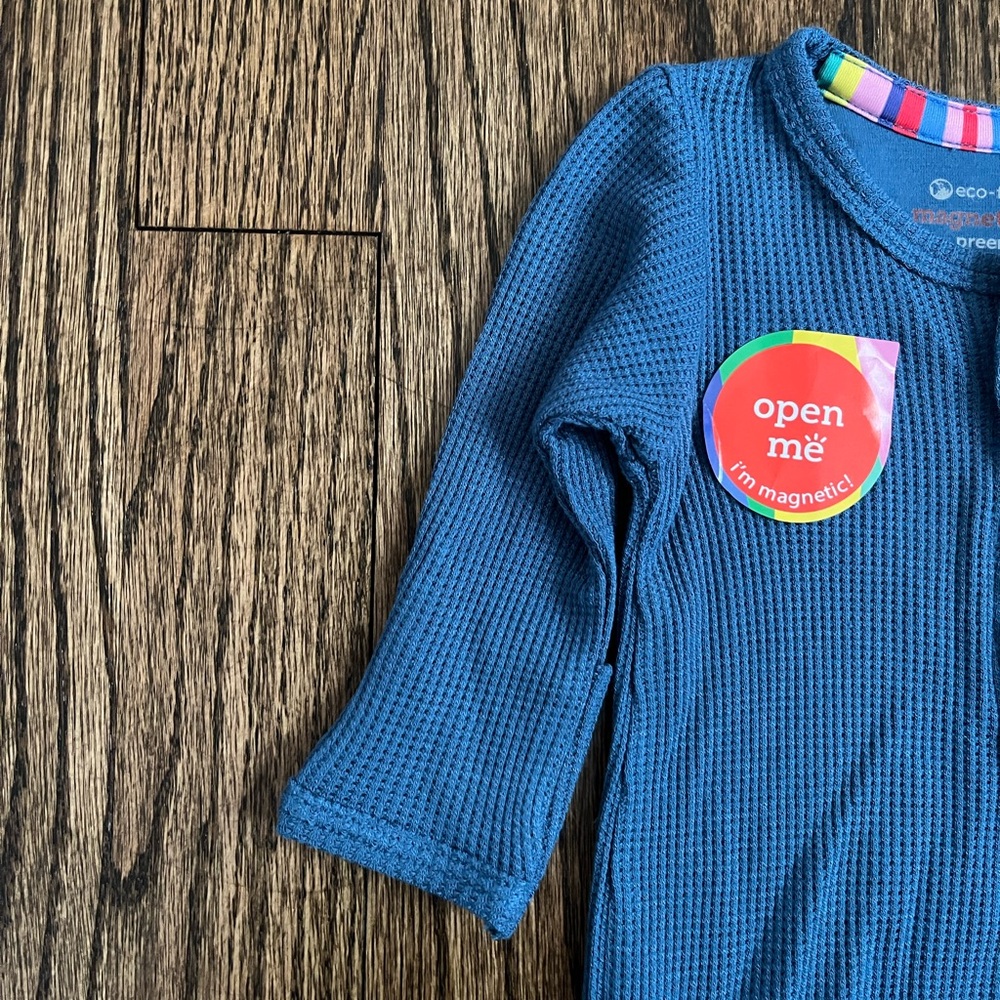 Magnetic Me Dark Blue Waffle Modal Magnetic Parent Favorite Footie Preemie - Picture 3 of 5